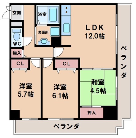 コーシャハイツ阿倍野筋の物件間取画像